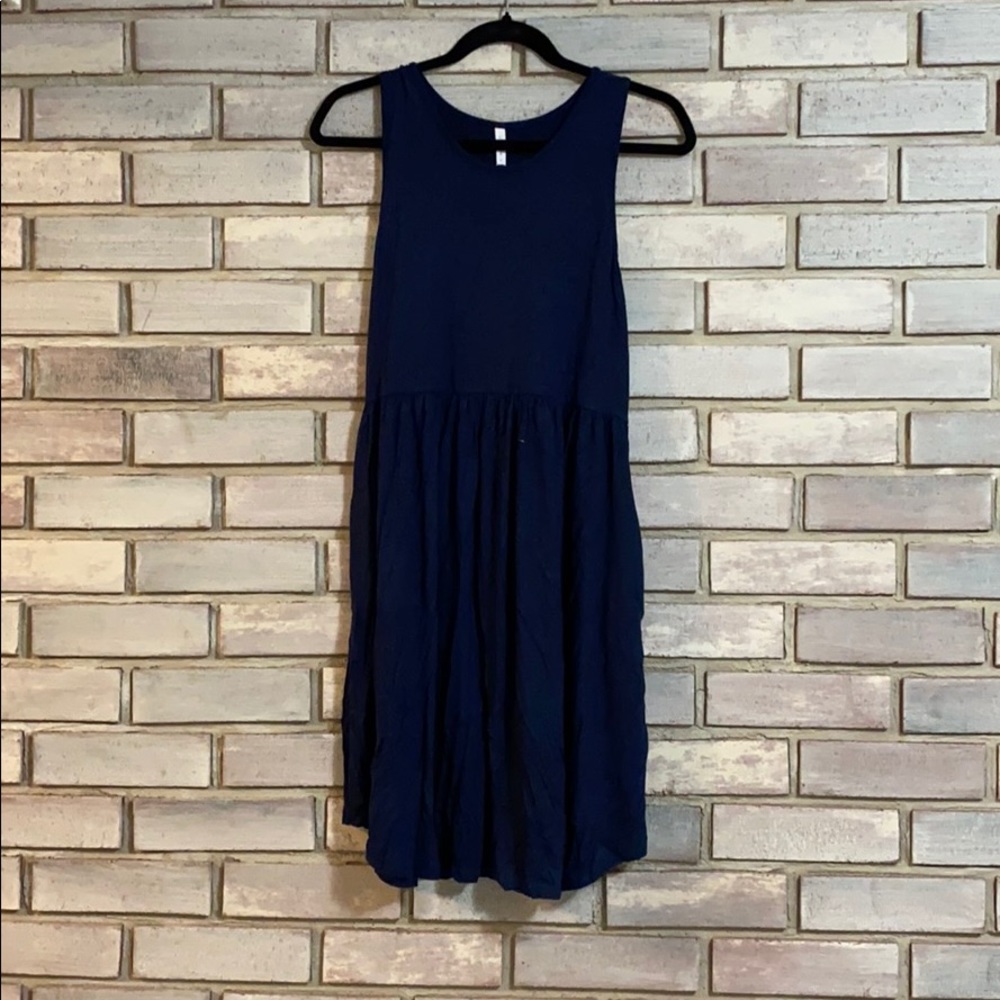 Navy Blue Bathing Suit Cover Up Dress | Large
